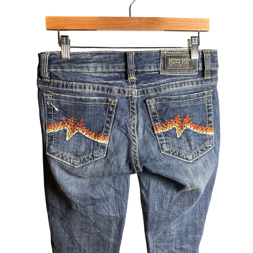 Miss Me M Series Sunny Skinny Jeans Women’s 29 Embroidered Distressed Denim